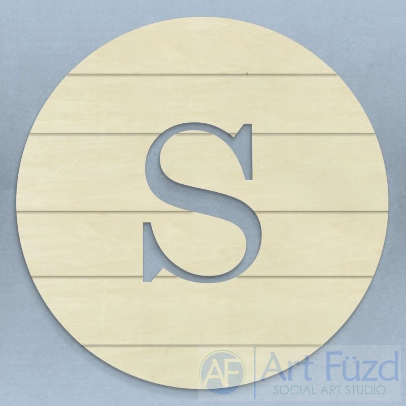 Personalized Grooved Cut-Out Circle Monogram - 18.5 x 18.5 – Art Füzd