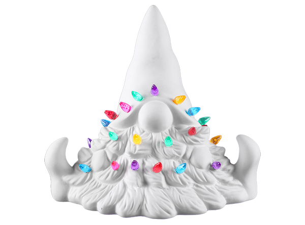 LIghted Tree Bearded Gnome Light-Up Figurine, includes Light Kit ~ 10.25 x 7.25 x 9.75