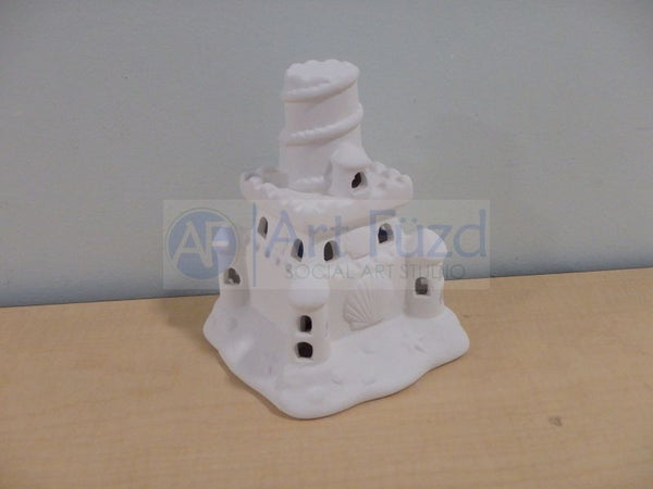 Sand Castle Light-Up Figurine, includes Light Kit with Bulb ~ 5.5 x 5.5 x 7