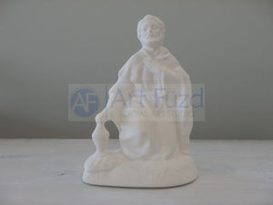 Medium Wiseman with Container Kneeling ~ 4 x 3.5 x 5.5