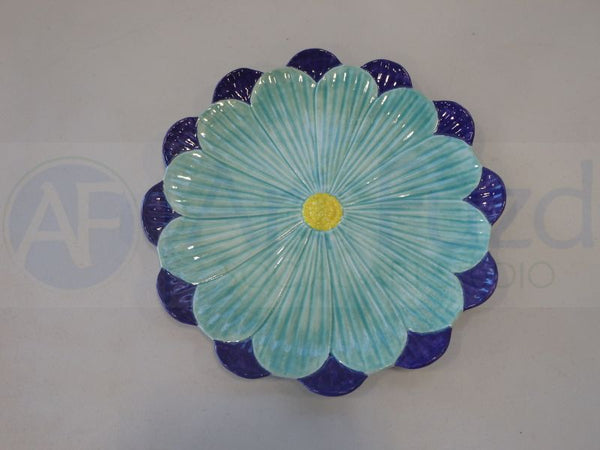 Layered Flower Petal Plate ~ 9.75 in. dia. x 1 in. high