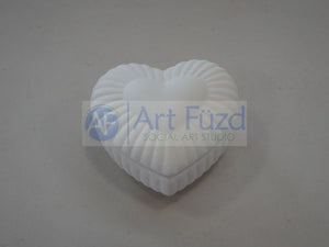 Miniature Pleated Heart Box ~ 2.25 x 1.25